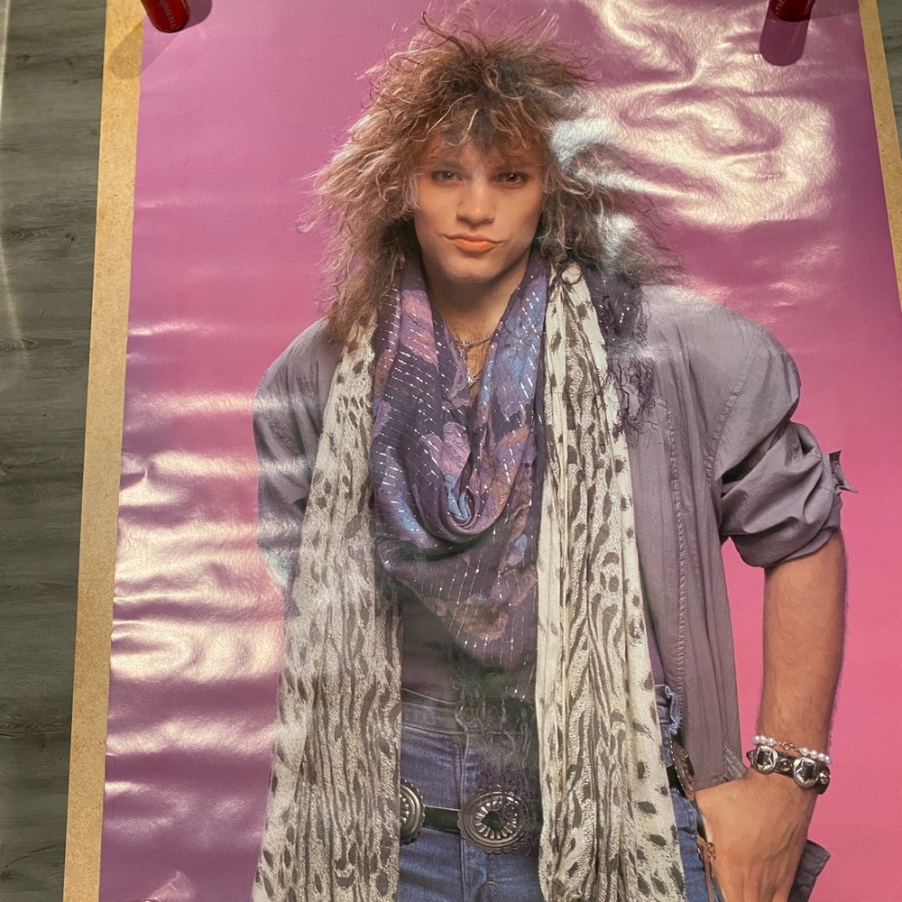 Vintage original 1980s Bon Jovi poster memorabilia. 34x22 - Picture 4 of 9